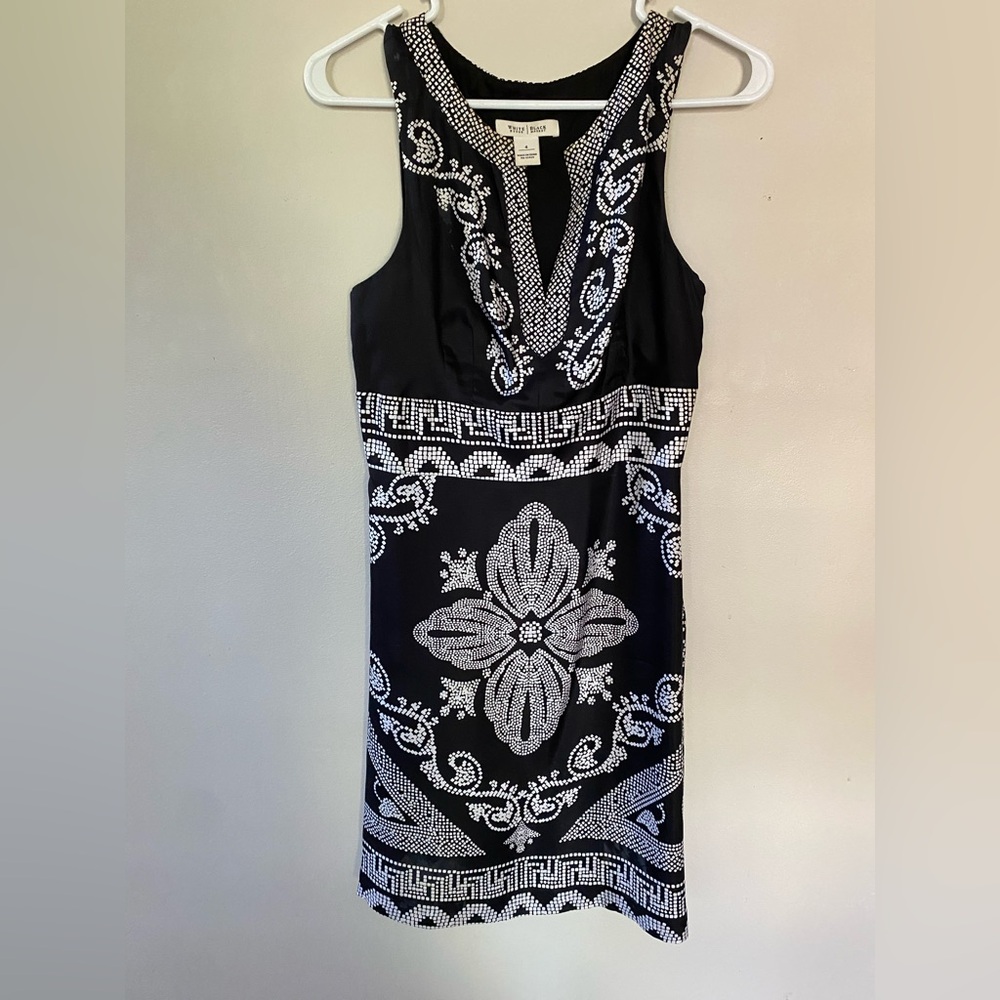 White House Black Market Sleeveless Silk Midi Dress